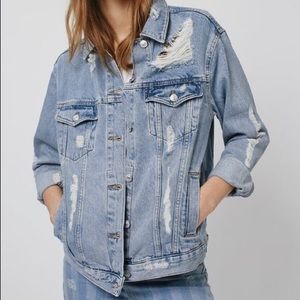 TOPSHOP Distressed Denim Jacket